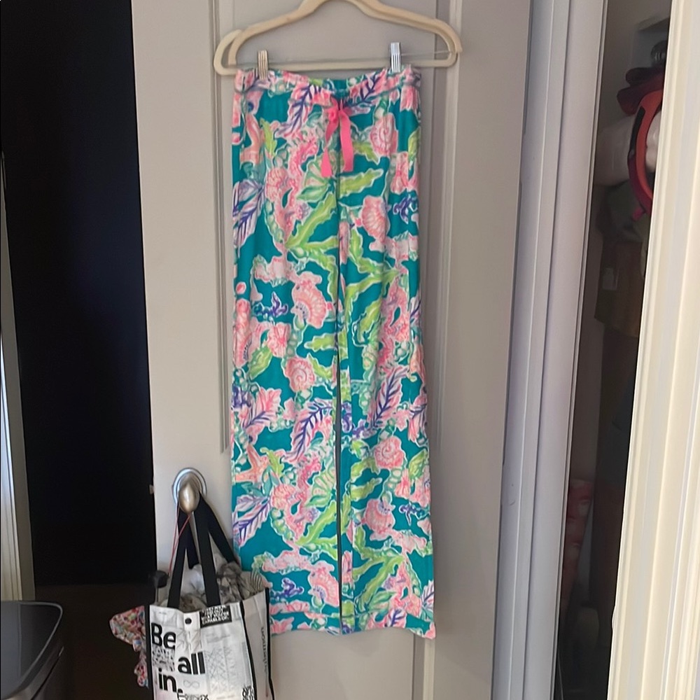 Lilly Pulitzer Floral Pajama Pants - Pink, Green, Blue